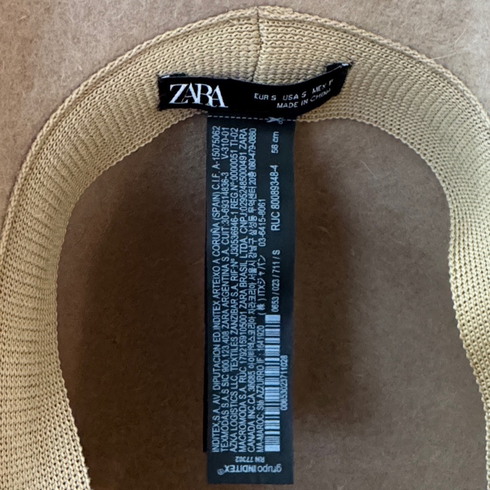 ZARA Beige Wool Blend Hat Size S – NWT - Picture 3 of 4